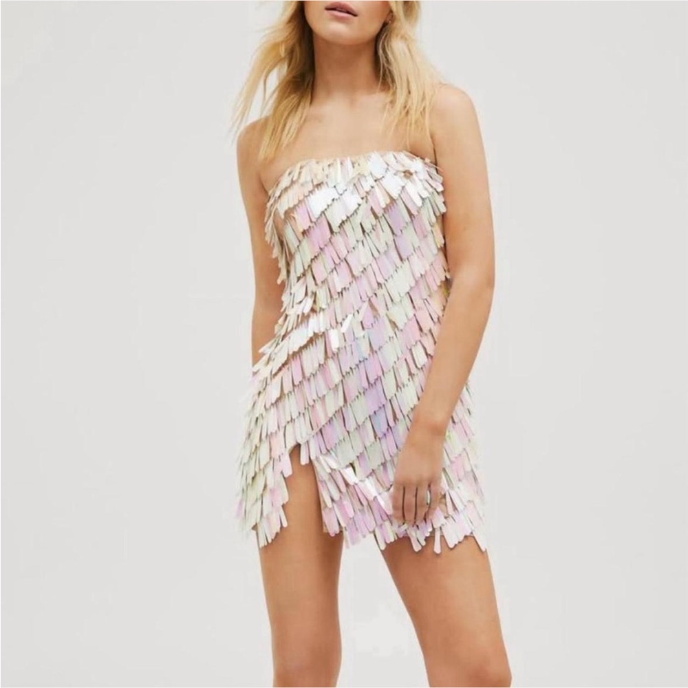 Sequin Strapless Mini Dress